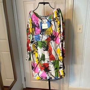 XIKOI WOOL OVERSIZED SWEATER WARM LONG PULLOVER DRESSES FASHION PRINT